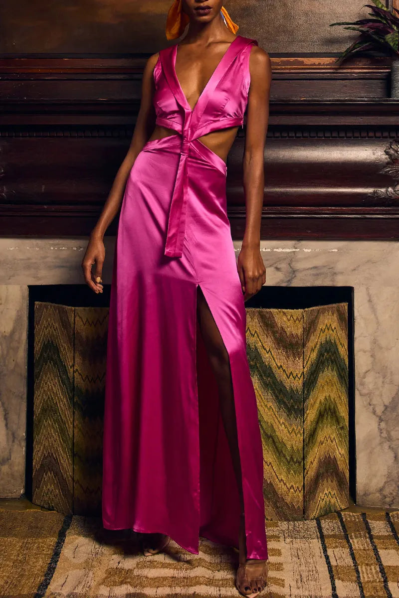 Women's Elegant High Slit Sexy Evening Gown