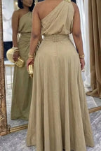 Women's Sleeveless Twisted Long Commuter Dress