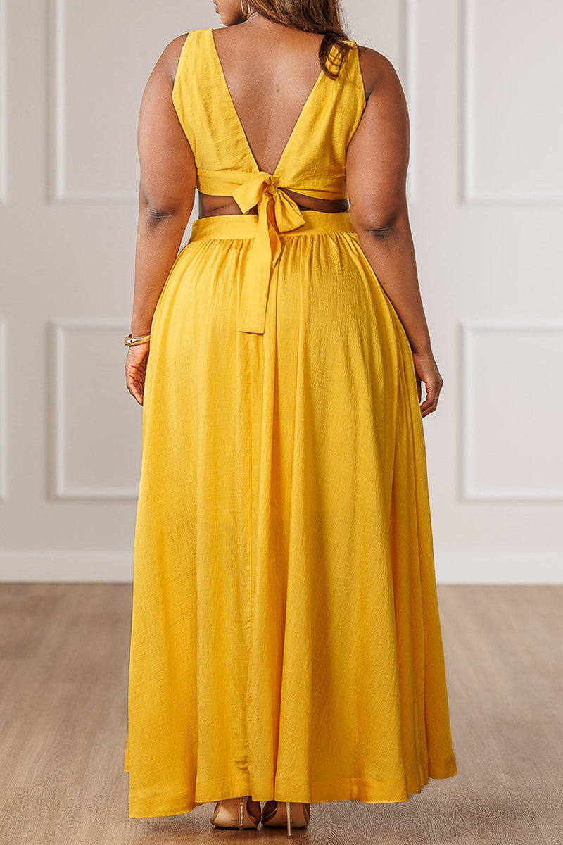 Women's Party Maxi Dress With Crossover Design