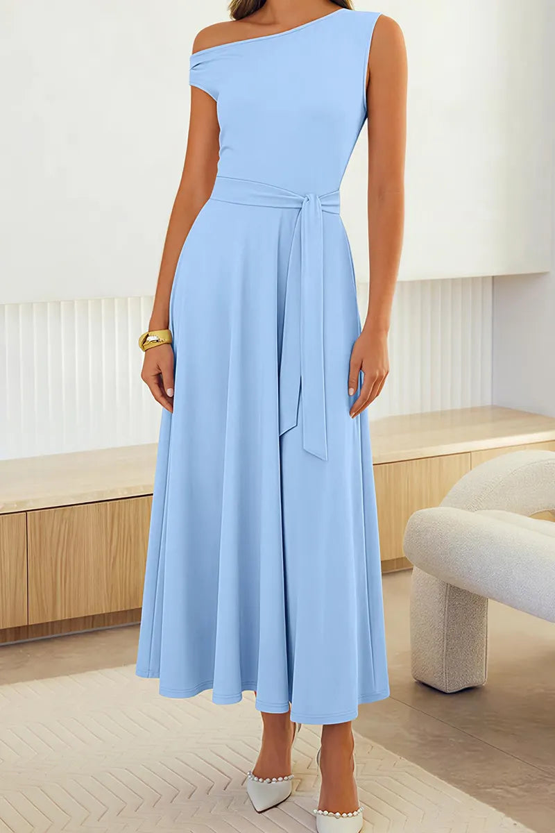 Women's Elegant Off Shoulder Lace Up Bodycon Dress