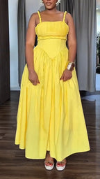 Women Strapless Sleeveless Patchwork Solid Color Casual Dress